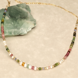 Bubblegum Pastel Three Pearl Gold Filled Necklace