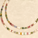 Bubblegum Pastel Three Pearl Gold Filled Necklace