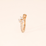 Three Stone Hoop Earring