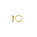 Zirconia Thin Classic Medium Hoop Earring