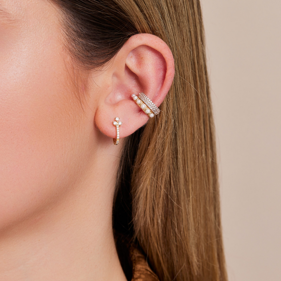 Large Pearl Cuff Earring