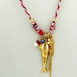 Pink Red Large Lucky Charms Lanyard