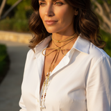 Pearl And Red Garnet Horse Bit Lariette