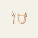 Three Stone Hoop Earring