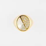 Mother of Pearl Signet Ring