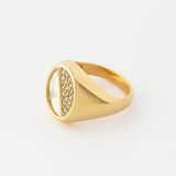 Mother of Pearl Signet Ring