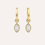 Ribbed Marquis Earring Charm