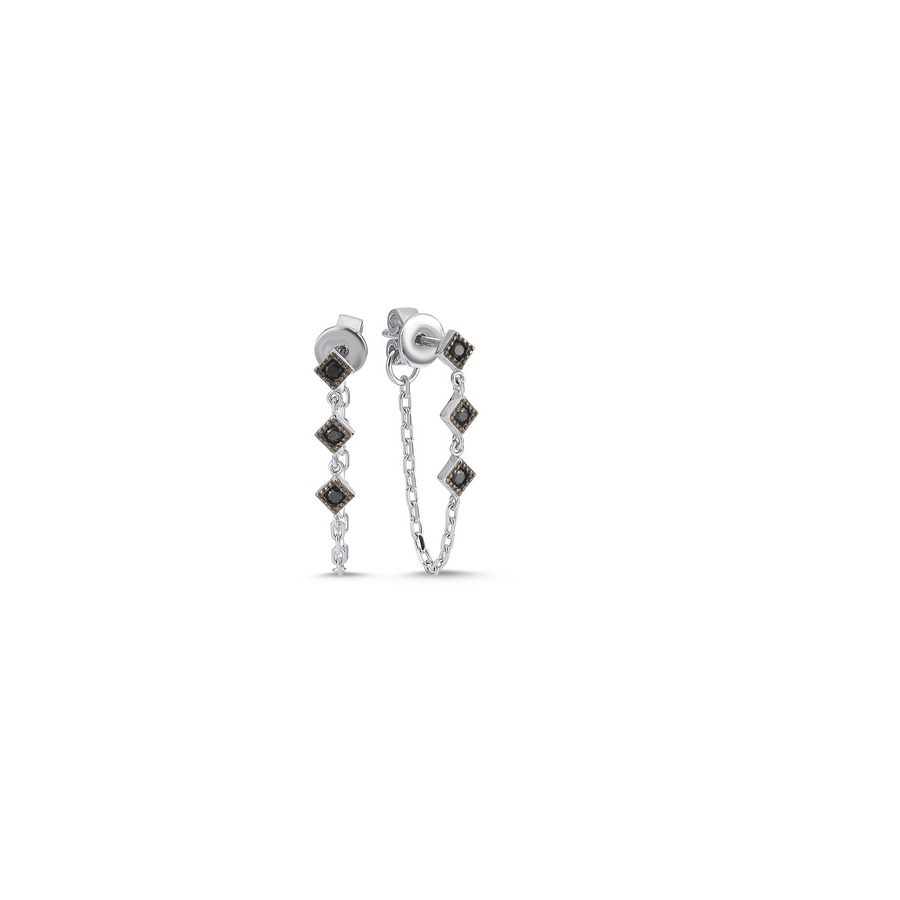.32ct. YG Drop Chain Earrings