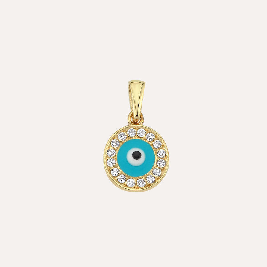 Evil Eye  Diamond Pendant Necklace