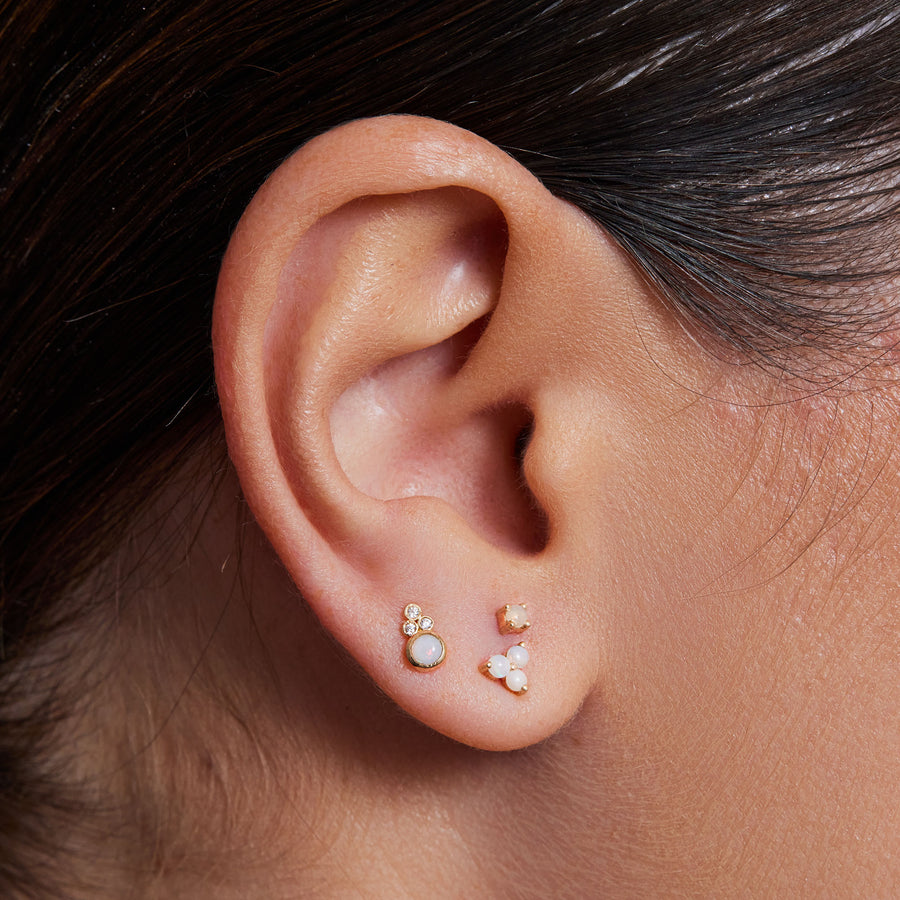 Opal Piercing Stud Earring