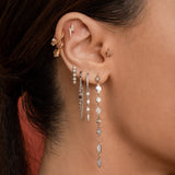 Pearl and Pave Long Statement Earring