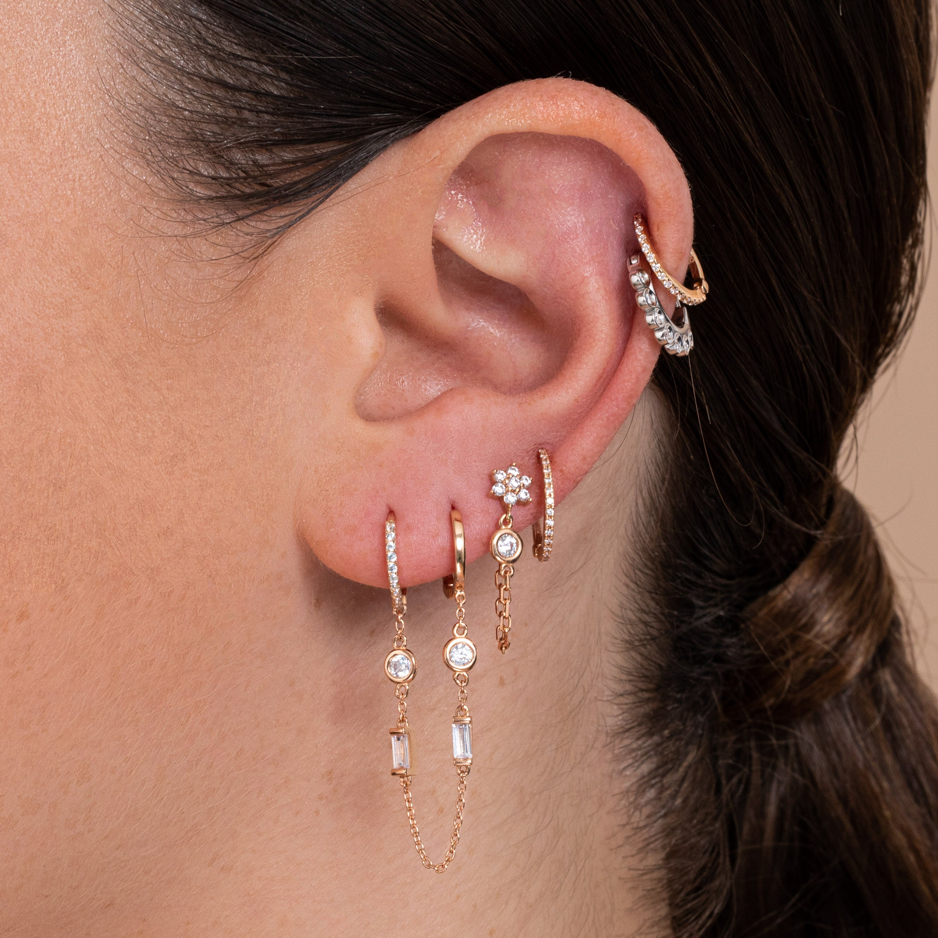 Thin Classic Large Hoop Earring – - Main Image