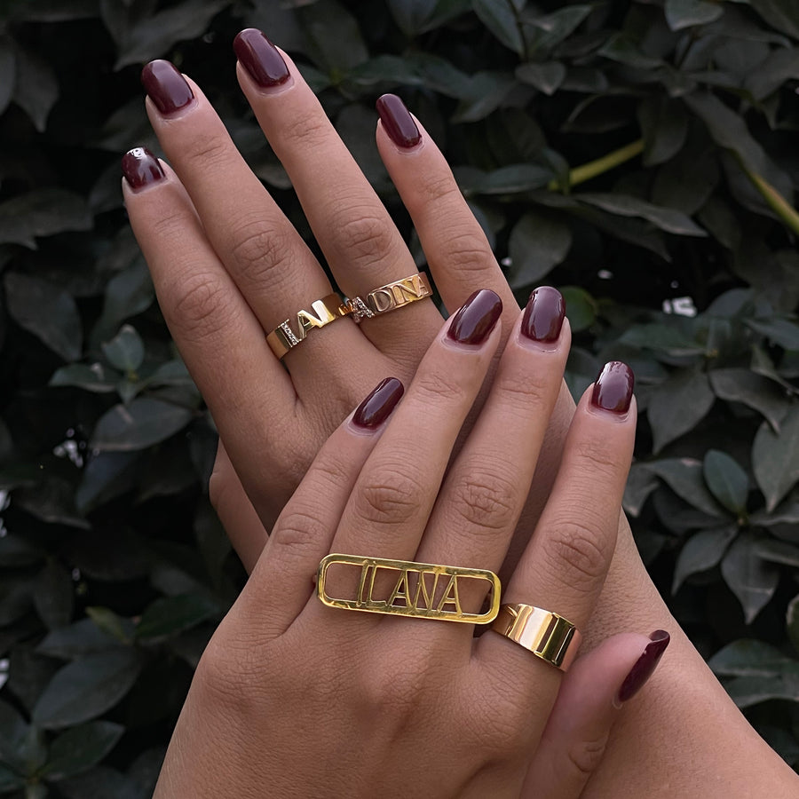 Personalized Double Statement Ring