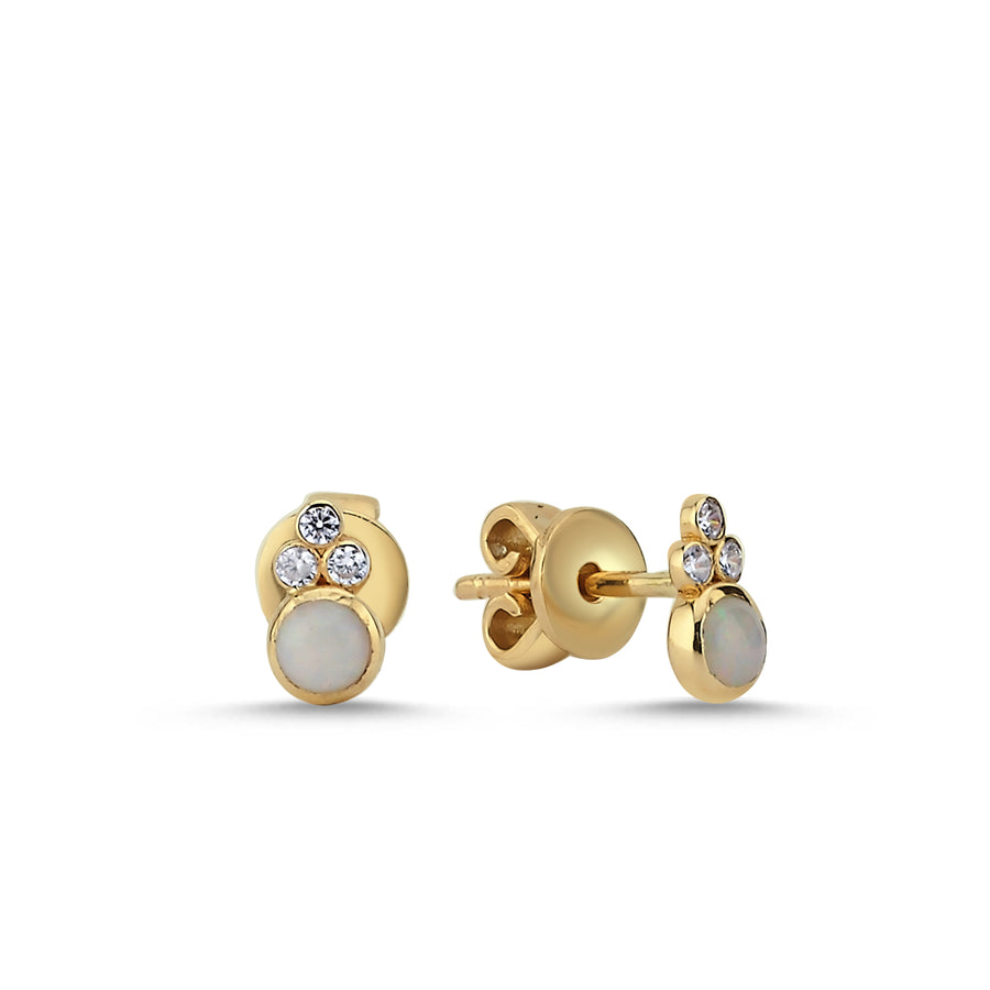 Opal Hindi Stud Earring