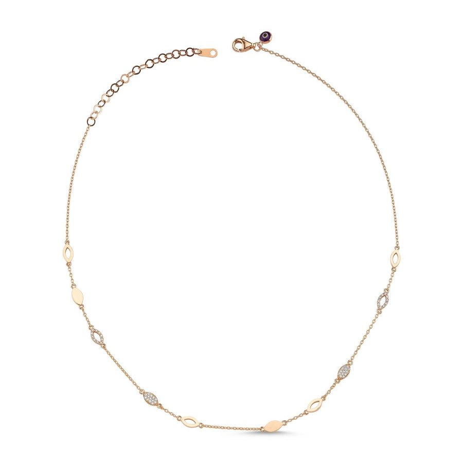 Marquis Geometric Pave Stacking Necklace