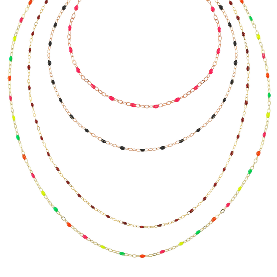 Rainbow Dot Necklaces