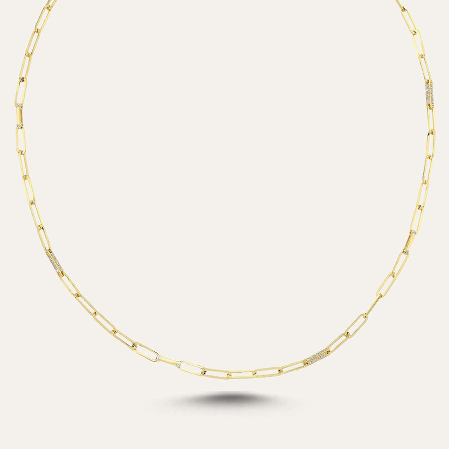 Vintage Rectangular Bold Chain Necklace