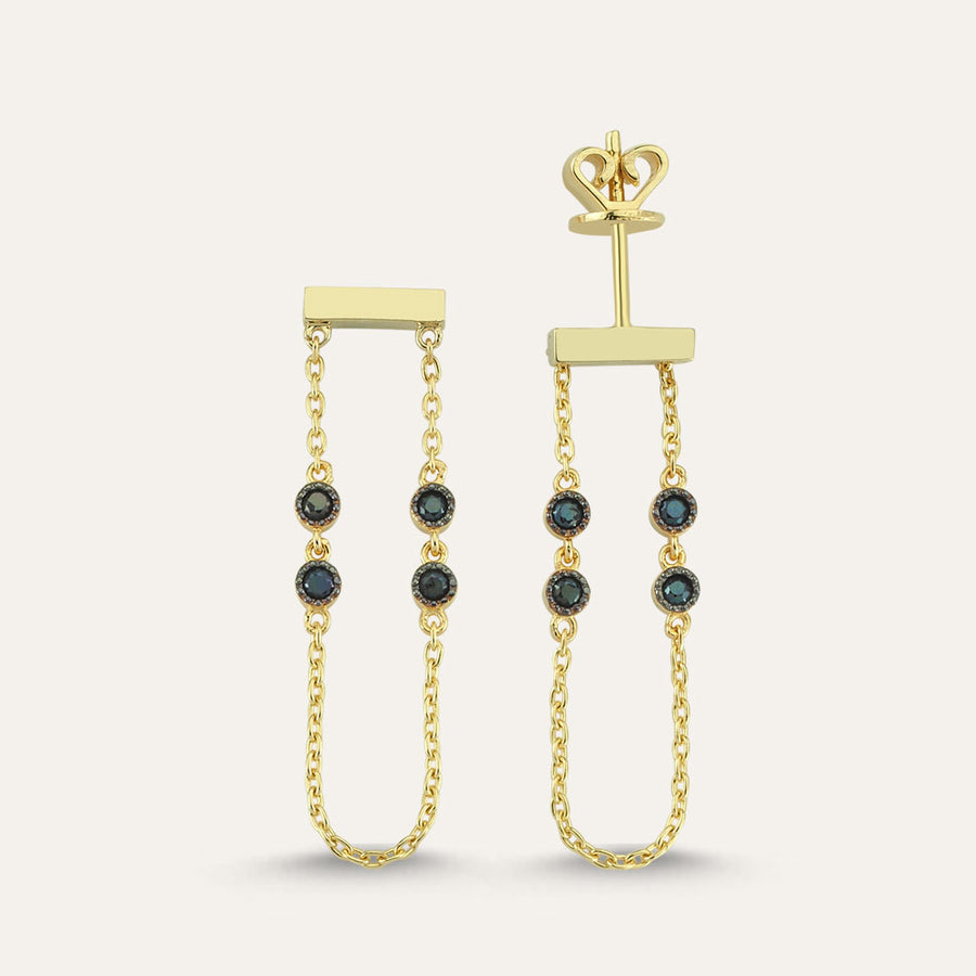 Horizontal Bar Drop Chain Stud
