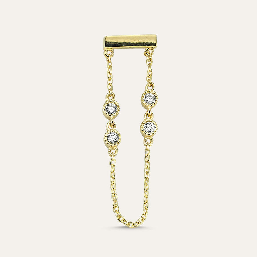 Horizontal Bar Drop Chain Stud