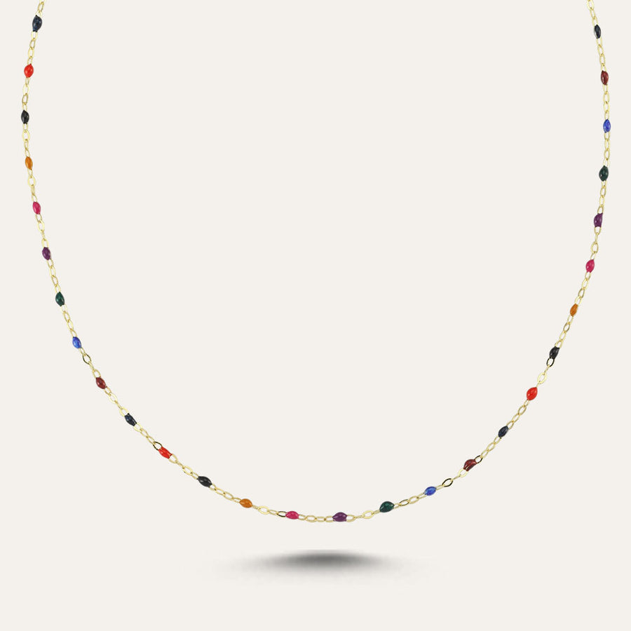 Rainbow Dot Necklaces